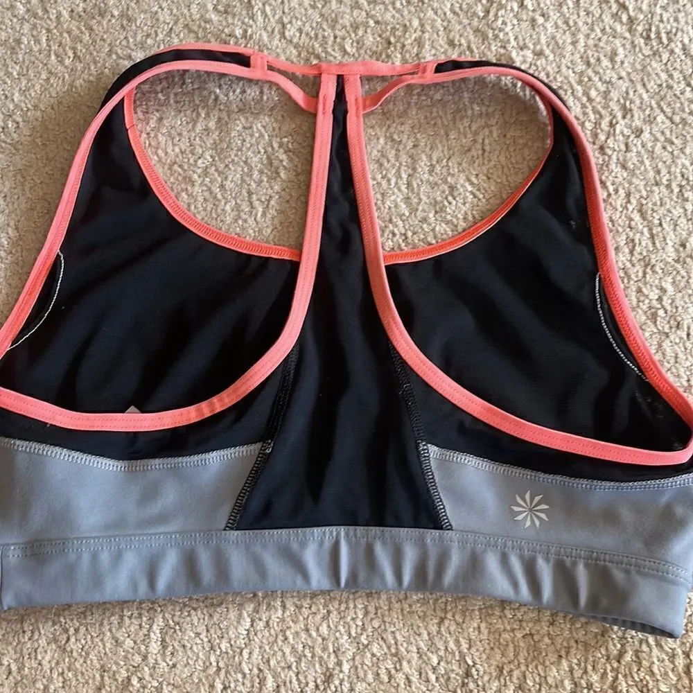 Athleta Gray Pink Sports Bra S